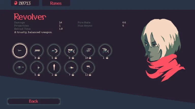 20 Minutes Till Dawn Weapon screen