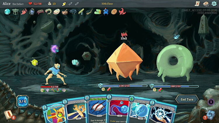Slay The Spire Gameplay with cards and two final bosses