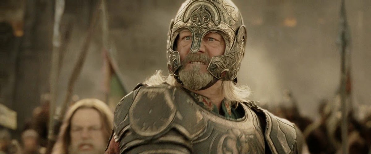 Bernard Hill as king Theoden