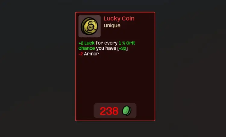 Brotato Lucky Coin item.