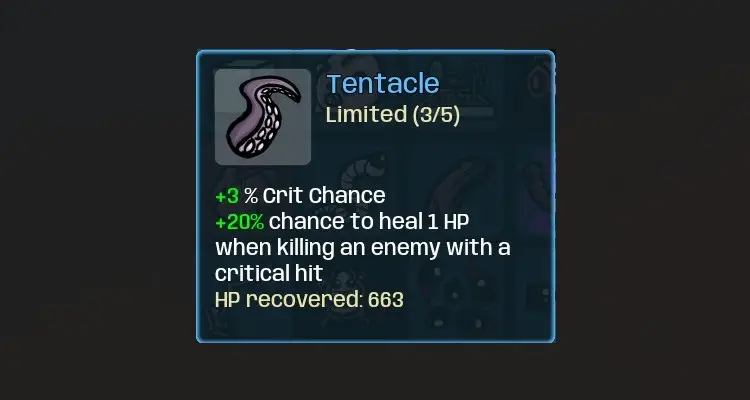 Brotato Tentacle item.