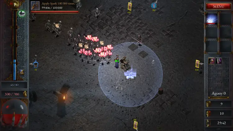 Cleric using Arcane Rift ability.