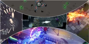 Collage of various roguelike games for mobile.