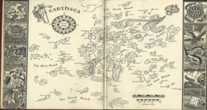Earthsea map from the book A Wizard of Earthsea by Ursula K. le Guin, published in 1968