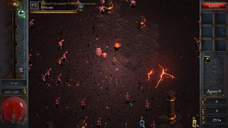 Halls of Torment Archer fighting skeletons.