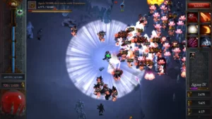 Halls of Torment fighting a big mob of enemies.