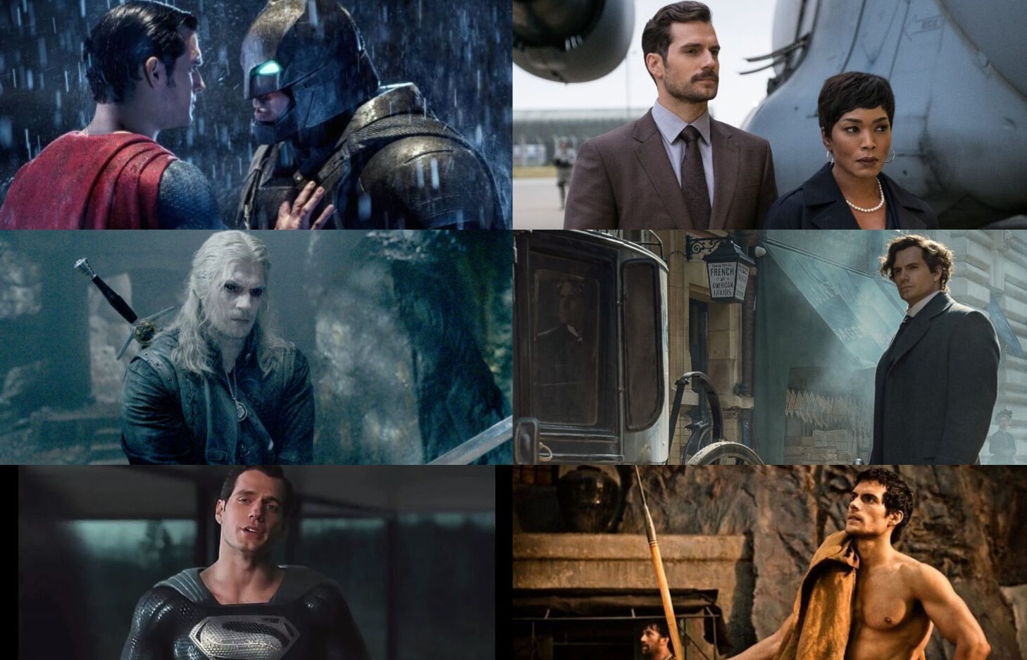 Best Henry Cavill movies and TV shows collage