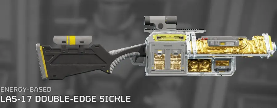 Energy weapons in Helldivers 2, the LAS-17 Double-Edge Sickle.