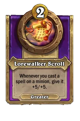 Lorewalker scroll greater trinket