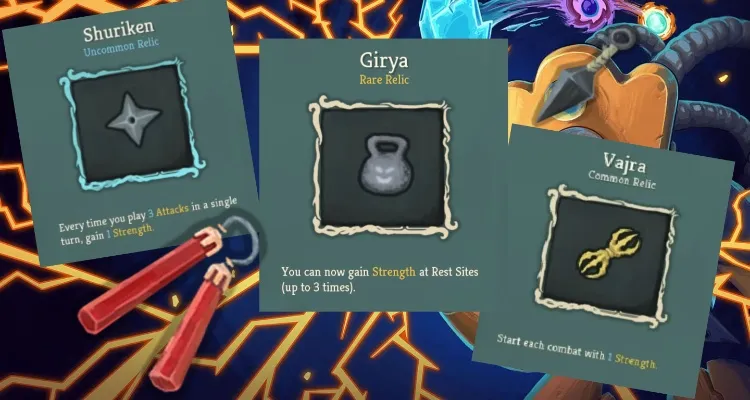 slay the spire relics shuriken girya vajra