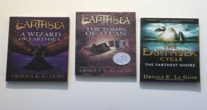 A Wizard of Earthsea, The Tombs of Atuan, The Farthest Shore - the books of the original Earthsea trilogy by Ursula K. le Guin