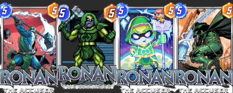Ronan Deck image of different Ronan Varients