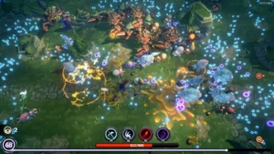 Spell Brigade Maggie fighting in Verdant Meadows.