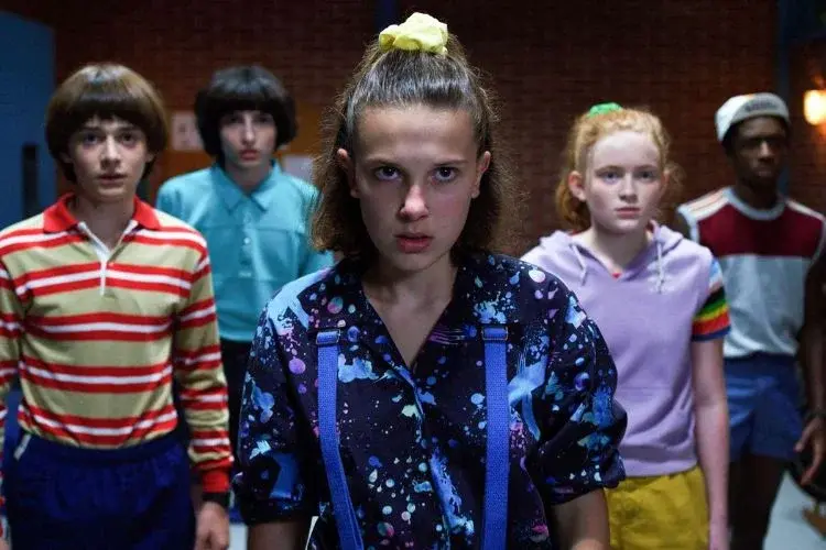 Stranger Things kids walking