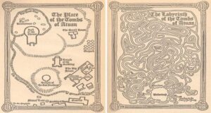 The map of the Place and the Labyrinth from the book The Tombs of Atuan.