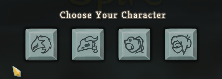 Screenshot of four different character symbols in sts