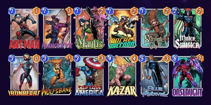 Kazar Beginner Deck pool 1 cards Marvel Snap