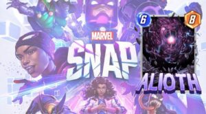 Alioth card on marvel snap backround