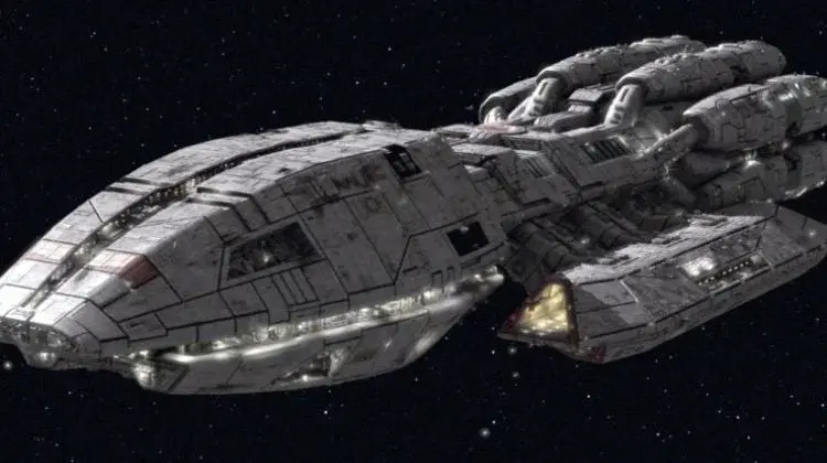 Best space TV show of all time is Battlestar Galactice ship