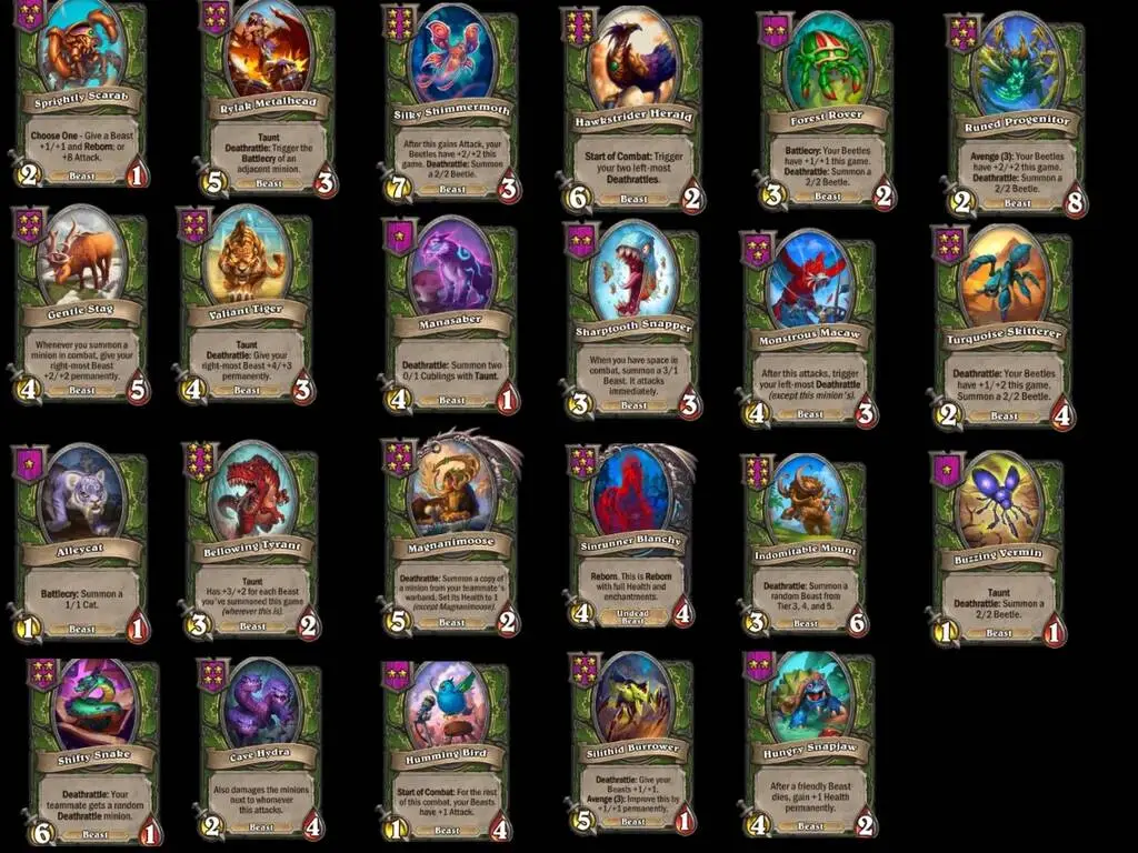 Beast Tribe in Hearthstone Battlegrounds Season 10