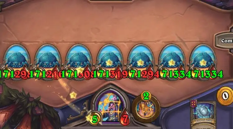 Beetles in Hearthstone Battlegrounds Season 9 shown on board game printscreen