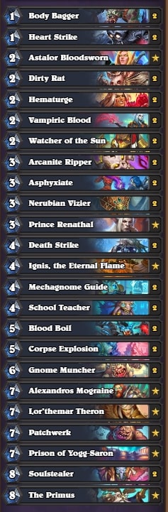 Blood DK Hearthstone Deck