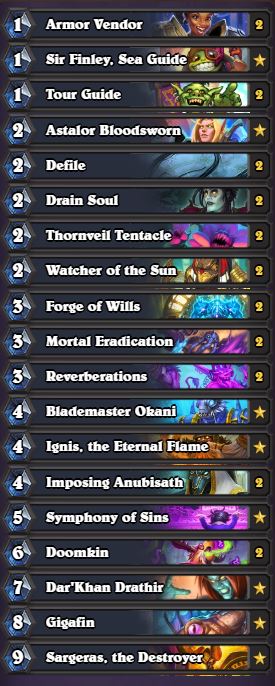 Control Warlock as one of the best Hearthstone meta decks