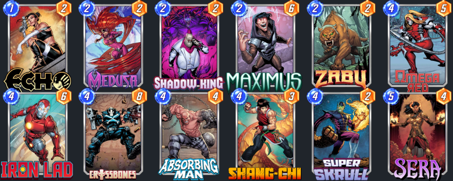 An example of a counter deck in Marvel Snap