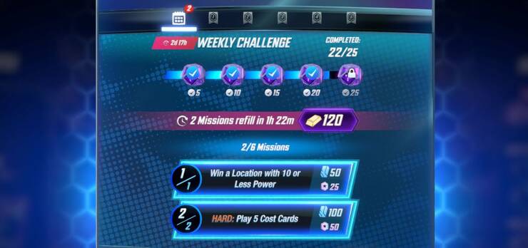 Daily missions in Marvel Snap