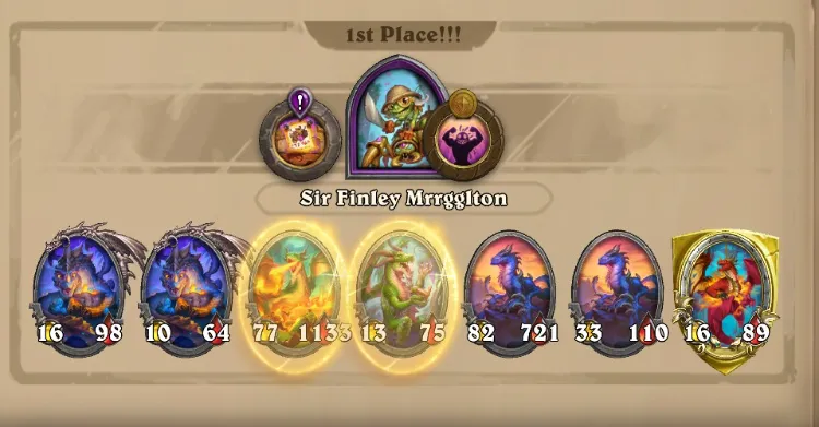 Meta dragon build in HS BG