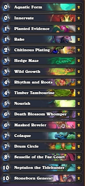 Druid Rampart Growth Hearthstone deck