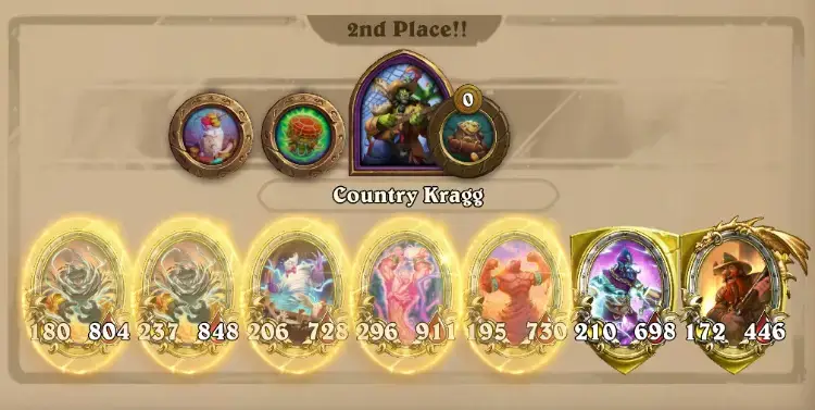 Elemental build focusing on Brann in season 10 of HS BG, game printscreen