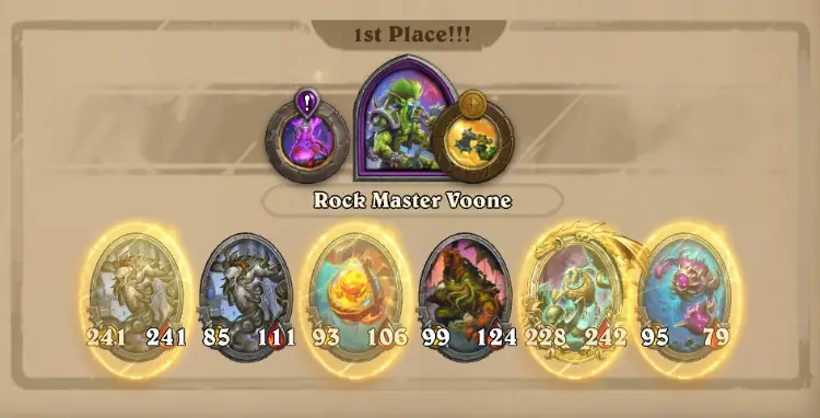 Elemental comp in Hearthstone Battlegrounds season 11