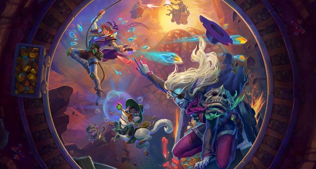 A cover image for Hearthstone Battlegrounds Season 6 guide featuring minions from that season