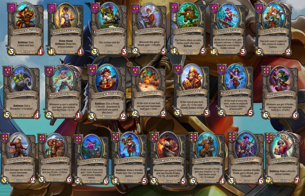 Pirate Tribe In Hearthstone Battlegrounds Season 10