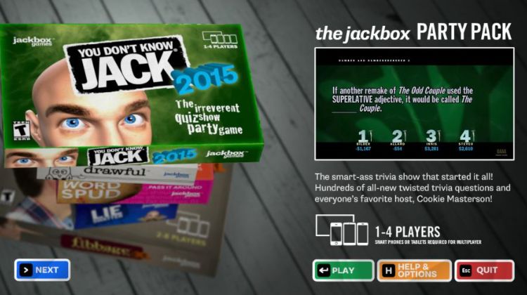jackbox party pack starting screen