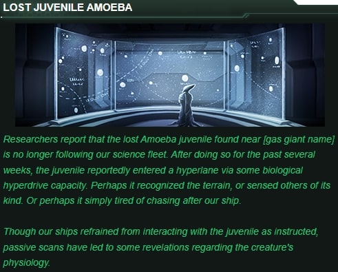 Stellaris Space Lost Juvenile Amoeba game printscreen