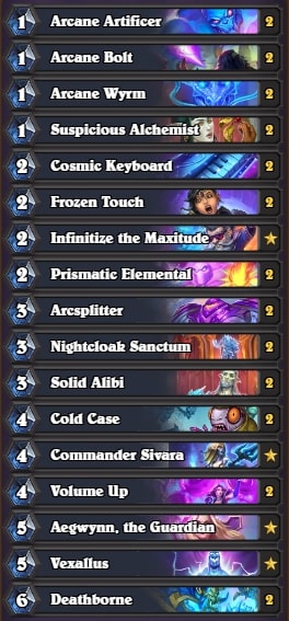 arcane power mage hearthstone free deck