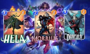 Marvel Snap Discard deck cover img with Hela Morbius and Dracula