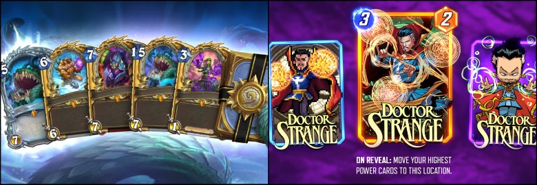 marvel snap vs hearthstone artwork