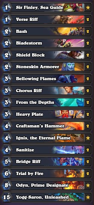 Odyn Warrior Hearthstone meta deck