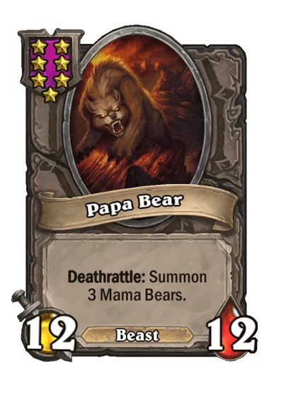 Papa Bear Hearthstone Battlegrounds Tier 7 card