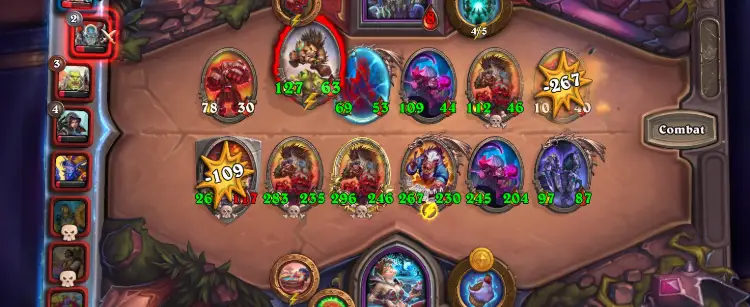 quilboar comp shown in game printscreen from Hearthstone Battlegrounds