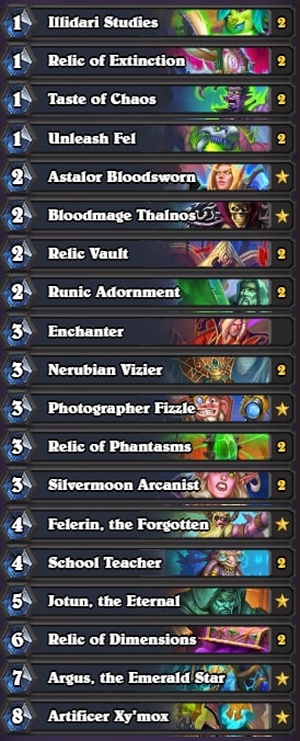 Relic Demon Hunter as one of the Hearthstone meta decks