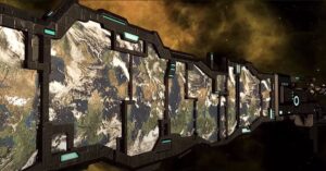 Ring World section from Stellaris, printscreen