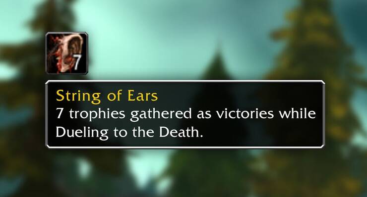 String of ears, reward for wining a duel to death