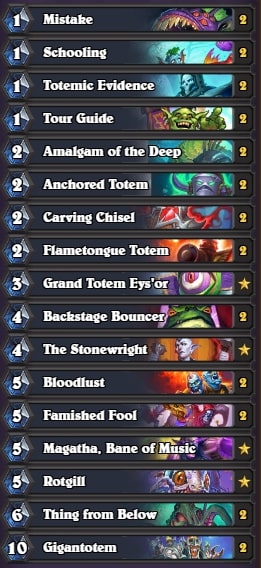 Shaman totem hearthstone free deck