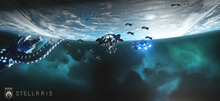 ships over a planet stellaris