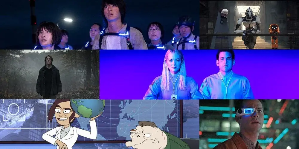 shows like black mirror shown in one picture collage