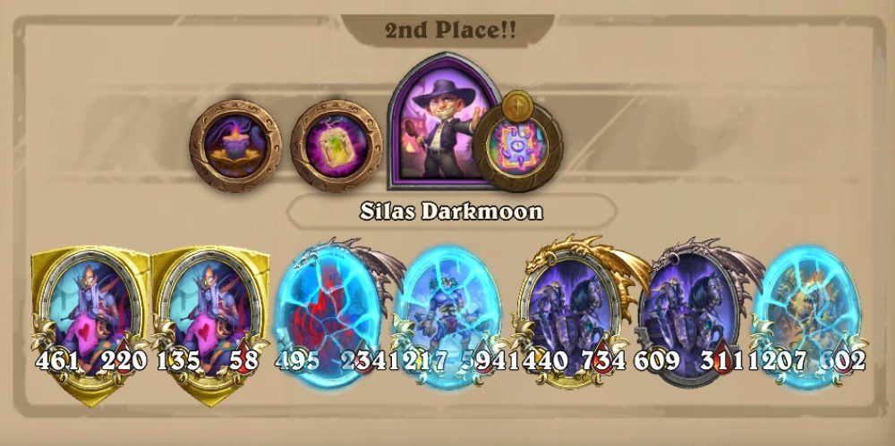 hearthstone battlegrounds season 13 build undead shown in game printscreen